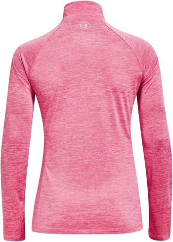 Under Armour Women's Tech Twist ½ Zip Long-Sleeve Pullover , Retro Pink (676)/Metallic Silver , Small in Saudi Arabia