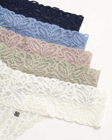 Lucky Brand Women's Underwear - 5 Pack Microfiber Stretch Lace Thong Panties (S-XL) in Saudi Arabia