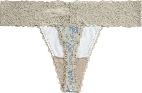 Lucky Brand Women's Underwear - 5 Pack Microfiber Stretch Lace Thong Panties (S-XL) in Saudi Arabia