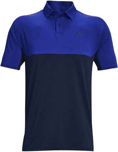 قميص بولو جولف بيرفورمانس للرجال من Under Armour 2.0 Colorblock، Royal (400)/Academy Blue، Medium in Saudi Arabia