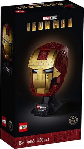 LEGO Marvel Avengers Iron Man Helmet 76165; Brick Iron Man-Mask for-Adults to Build and Display, Creative Challenge for Marvel Fans (480 Pieces) in Saudi Arabia