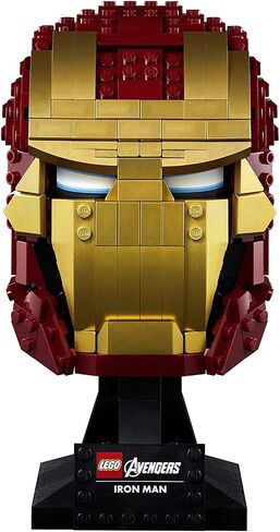 LEGO Marvel Avengers Iron Man Helmet 76165; Brick Iron Man-Mask for-Adults to Build and Display, Creative Challenge for Marvel Fans (480 Pieces) in Saudi Arabia