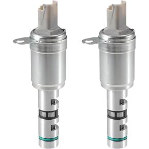 Engine Variable Valve Timing VVT Solenoid No.8200823650 - Car Engine Camshaft Oil Control Valve - for Renault Clio 2005-2009 Metal Silver Tone - 2 Pcs