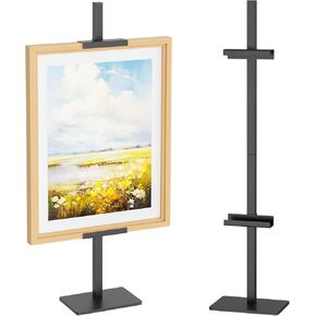 Adjustable Tabletop Picture Frame Stand, Holds Frames Up to 30" Tall, Metal Display Holder Stand for Picture Frames, Sturdy Tabletop Easel for Home, Office, Galler