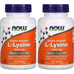 NOW Foods L-lysine 1000mg, 100 Count (Pack of 2)