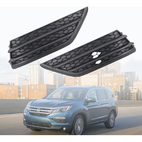 Qagea Fog Light Light Cover الخارجي السائق الأيسر LH متوافق مع 2016-2018 Honda Pilot ، مصباح الضباب Grille Grille تحل محل HO1038130 71107TG7A00
