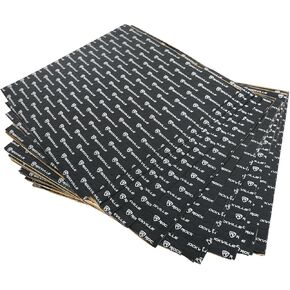 Rockville RockMat 50-25 Sound Deadening Mat, 2.5mm (100 MIL) Butyl Rubber, 50 Sq Ft (20 Sheets), Reduces Road Noise & Rattle, Heat & Water Resistant, Ideal for Cars, Trucks, Boats & Home Studios