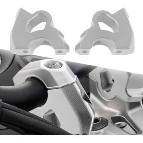 Motorcycle Handlebar Risers Clamp CNC Handle Bar Mount Clamps Black Riser Inserts Replacement for BMW R1300GS R1300 GS 2024 2025 (Sliver)