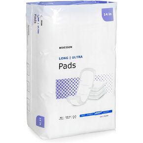 McKesson Ultra Pads for Women, Incontinence, Heavy Absorbency, 14 in, 42 Count, 1 Pack