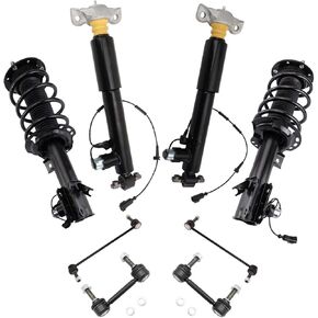 TRQ Front and Rear Suspension Kit Complete Strut & Coil Spring Assembly Shock Absorber Sway Bar Stabilizer Link Compatible with 2013-2016 Lincoln MKZ