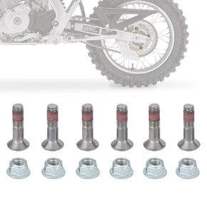 Sprocket Bolts Nuts Kit 6pcs M8 for YZ YZF KX KXF RM RMZ Motorcycle Motocross Dirt Pit Bike