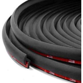 Fender Flares Edge Trim ، Fender Flares EPDM Rubber Seal للسيارة وعجلة الشاحنة بئر ، حشية مطاطية لتوهج Fender ، روابط مع شريط سيارات ذاتي اللصق ، نمط T كبير ، 18 قدمًا ،