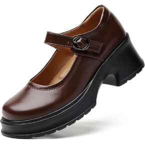 Mary Jane Shoes Women Platform Mary Janes Heels Women's Chunky Pumps Dress Shoes Ladies Work Comfortable Dressy Casual Footwear