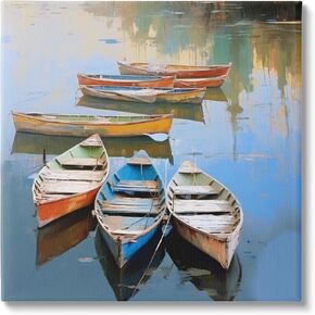 Stupell Industries Canoe Reflections in Lake Canvas Wall Art by Irena Orlov