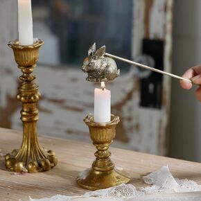 NIKKY HOME Candle Snuffer, Bunny Candle Extinguisher Accessory with Long Handle, Candle Tool for Putting Out Extinguishing Candle Wick Flame Safely