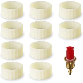 10 Packs Candle Rings for Tapers Candle Snugger for Candlesticks Sleeves Rubber Candle Grippers Votive Cups Peg Grommets Gasket Taper Candle Base Holder Inserts Covers Candle Fitting