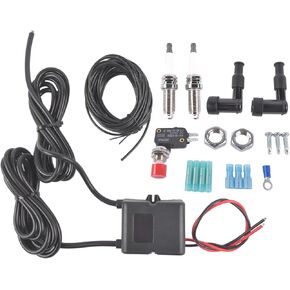Dual Flamethrower Kit w/All Installation Accessories Compatible with Motorcycles Cars Trucks, Replace# BFTKAFK-Dual E'-xhaust Flame Kit