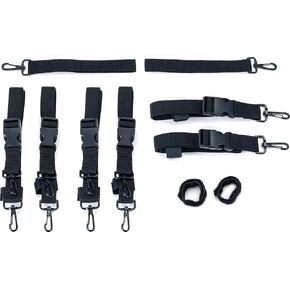 Kuryakyn 5163 Motorcycle Travel Luggage Accessory: Premium Luggage Mounting Strap Kit, Black