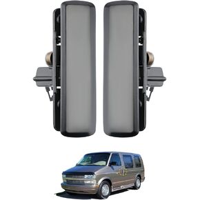 Metal Exterior Door Handle Set (Pair), Compatible with 1985-2005 Chevy Astro, GMC Safari Van, Outside Front Left Driver & Right Passenger Side, OE# 77192, 77193, GM1310108, GM1311108, Outer Handle