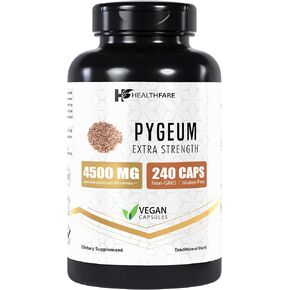 Pygeum Supplement, 4500mg | 240 Vegan Capsules | Ultra Standardized Pygeum Africanum Bark | Gluten-Free | Non-GMO