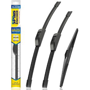 5 PLUS® Silicone Windshield Wipers Replacement for 2016-2020 KIA Sorento,2019-2023 HYUNDAI Santa Fe 2018-2020 Elantra GT Wiper Blades(Set of 3),Windshield Wiper Blades For My Car-26"/16"/12"