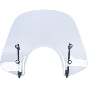 Motorcycle Windshield Deflector with Bracket Windscreen Fit for Vespa LX50 LX125 LX200 GT200 GTS250 GTS300 125 Super Sport Bj Wind Shield Screen Visor Flyscreen, Transparent