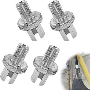 4 Pieces Clutch Brake Cable Adjuster Screw Metric Clutch Brake Cable Adjuster Compatible with Honda Yamaha Kawasaki Suzuki ATV Motorcycle 8mm Universal Cable Adjuster Nut Bolts(Silver)