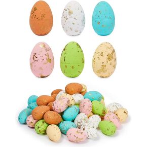 Juvale 50-Pack Foam Easter Eggs for Crafts and Easter Party Decorations, Home Decor, Creative Crafting DIY Projects for Family and Friends