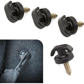 4PCS Luggage Net Hooks, Trunk Mount Hook Kit, Universal Luggage Net Grommets, Multi-Functional Automotive Rear Storage Net Clips for Cars, SUVs and Trucks (Black)