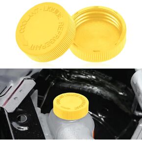 2PCS Coolant Reservoir Cap, Radiator Reservoir Cap, Engine Radiator Water Tank Caps Coolant Caps OEM#21712-79900, Car Coolant Water Tank Reservoir Cap Compatible with Infiniti Nissan (Yellow)