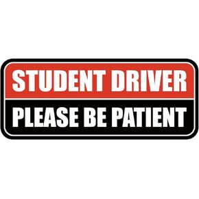 Student Driver Car, Teen Driver Magnet for Car, Please Be Patient Student Driver Magnet Removable Novice Rookie Safety Atntteion Sign - Weather-Resistant Yellow/Black