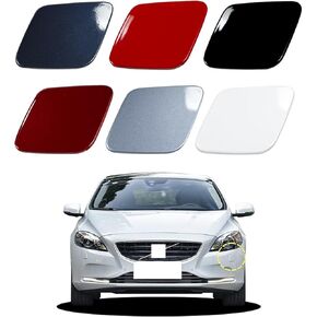Car Front Bumper Headlight Washer Cover Compatible with Volvo V40 2013-2020 Headlight Washer Nozzles Cover 31283734 31283735 Water Spray Cover Mussel Blue Left Driver Side