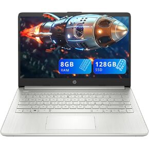 HP 14" Home and Business Laptop Ryzen 3-3200U, 8GB RAM, 128GB M.2 SSD, Dual-Core up to 3.50 GHz, Vega 3 Graphics, RJ-45, USB-C, 4K Output HDMI, Bluetooth, Webcam, 1366x768, Win 10
