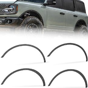 Fender Flare Delete Removal Kit Compatible with 2021-2025 Ford Bronco, 4-Piece Bronco Front and Rear Wheel Fender Flare Delete Kit fit 2 & 4-Door (Excludes Sport Model)