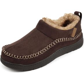Zigzagger Men's MoCozy Moccasin Ankle Toasty House Shoes Slippers Indoor Outdoor