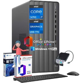 HP ENVY Desktop Computer, Intel Core i7-10700, 16 GB RAM, 1 TB Hard Drive & 512 GB SSD Storage, Windows 10 Pro (TE01-1254, 2020 Model) in Kuwait