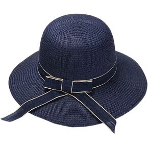 Little Girl Kids Foldable UV Protection Bowknot Wide Brim Floppy Beach Sun Visor Hats Breathable Summer Straw Hat