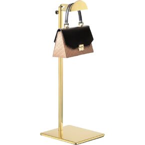 1 Pack - Stainless Steel Purse Display Stand, 400-750mm Adjustable Height Hanging Handbag Rack Appropriate for Boutique Store, Gold