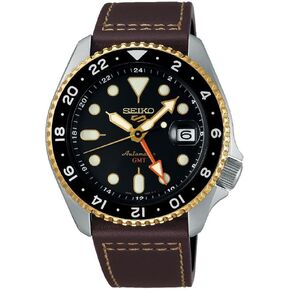 Seiko SSK036K1 5 Sports Automatic GMT Watch, silver, Strap