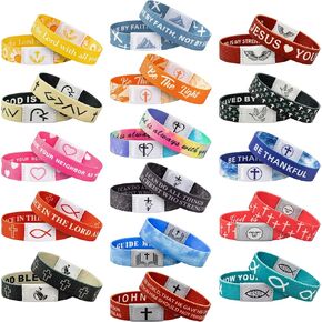 Cuweipeng NFC Bible Verse Set - 16pcs ملونة دينية دينية اليومية الكتاب المقدس الآية NFC ملهمة الصداقة المسيحية الملحق