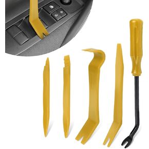 5PCS Auto Trim Removal Tool kit, No Scratch Plastic Pry Tool Set, Auto Clip Fastener Remover Pry Tool Set, Fastener Removal Interior Trim Tools for Door Dash Dashboard Panel (Blue)