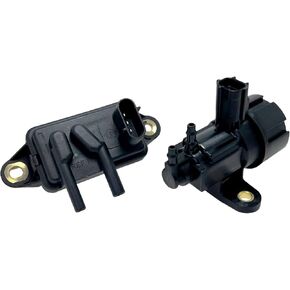 EGR Vacuum Solenoid Valve+EGR Pressure Feedback Sensor Kit F77Z9J460AB+F63Z9J459AA Compatible with F-150 F-250 F-350 Ranger Sable B3000 B2500 Navigator Town Car