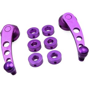 2pcs Purple Universal Aluminum Alloy Car Auto Door Window Handle Cranks Winder Auto Replacement Parts