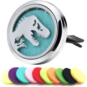 AZNECK Car Essential Oil Diffuser Vent Clip Car Diffuser Vent Clips Dinosaur Air Freshener 10 Felt Pads Car Accessories for Women Gifts