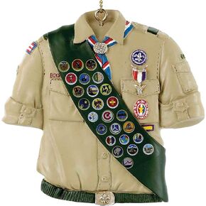 Kurt Adler Boy Scouts Of America Shirt With Sash Ornament