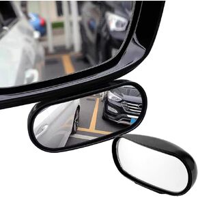 360 ° HD Blind Spot Car Mirror Rectangular, 2Pcs Blind Spot Car Rearview Stick on Mirror, Adjustable Blindspot Convex Wide Angle Side Rearview Mirror for Car,Truck,SUV