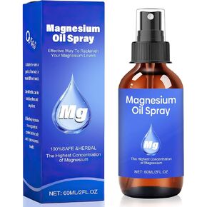 Magnesium Spray – 100% Pure & Natural Dead Sea Magnesium Chloride – Helps Relieve Muscle Soreness & Promote Better Sleep – Perfect for Bedtime or After Workouts 2.0 FL OZ