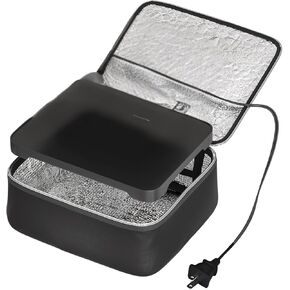 Skywin Portable Car Food Warmer with Vehicle Plug, Car Microwave Alternative, Mini Electric Heated Oven Lunch Box for Vehicle, Like Car, Truck, Includes Stainless Steel Container