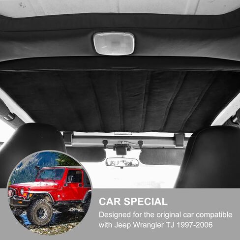 JIMEN متوافق مع Jeep Wrangler TJ 1997-2006 ، Hardtop headliner blans insulation kit kit in Saudi Arabia