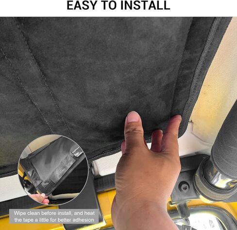 JIMEN متوافق مع Jeep Wrangler TJ 1997-2006 ، Hardtop headliner blans insulation kit kit in Saudi Arabia